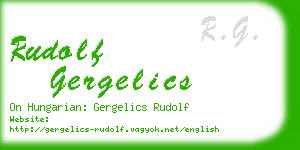 rudolf gergelics business card